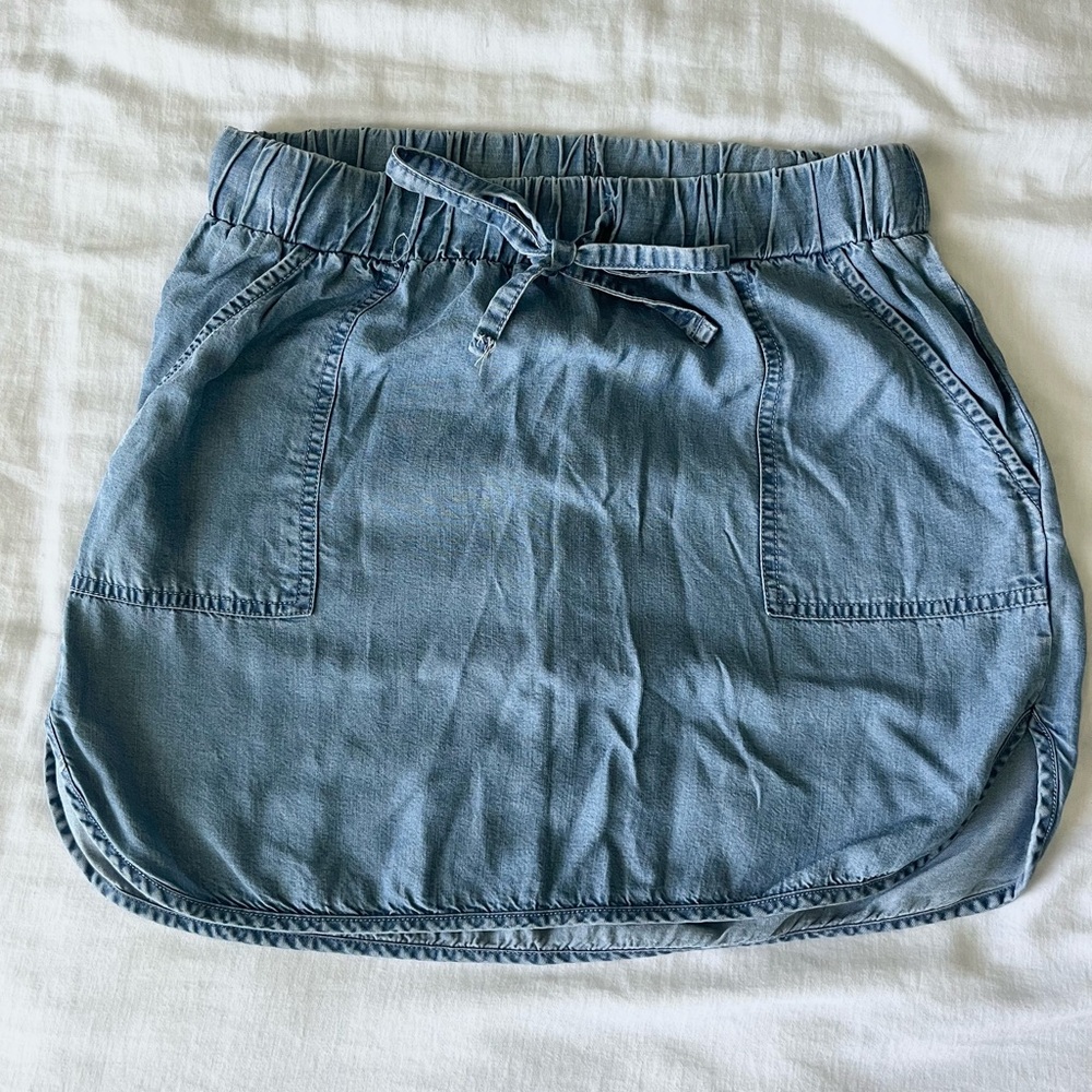 Express Denim Blue Mini Skirt